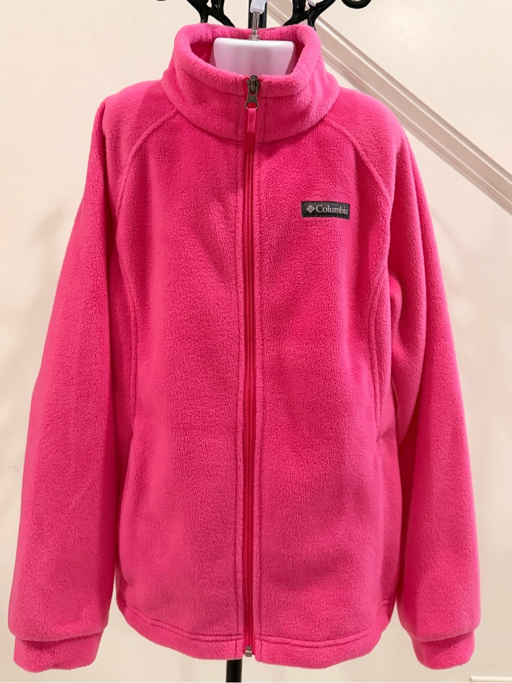 Columbia Kids Bright Pink Fleece Jacket Sz L